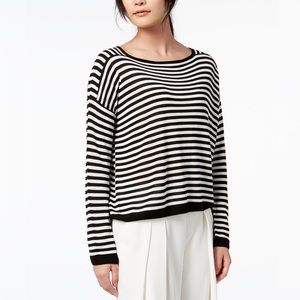 Eileen Fisher Tencel Striped Boat-Neck Sweater